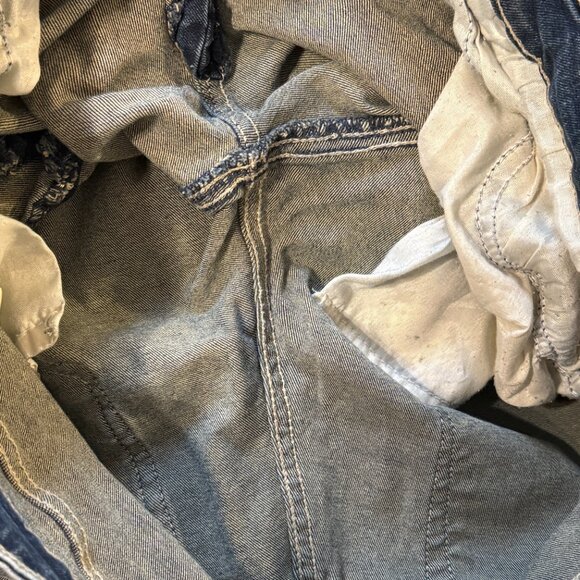 TAKER Blue Distressed Men's Jeans 30x32  (32 inseam/ 30 waist measured) stretch - Picture 15 of 15